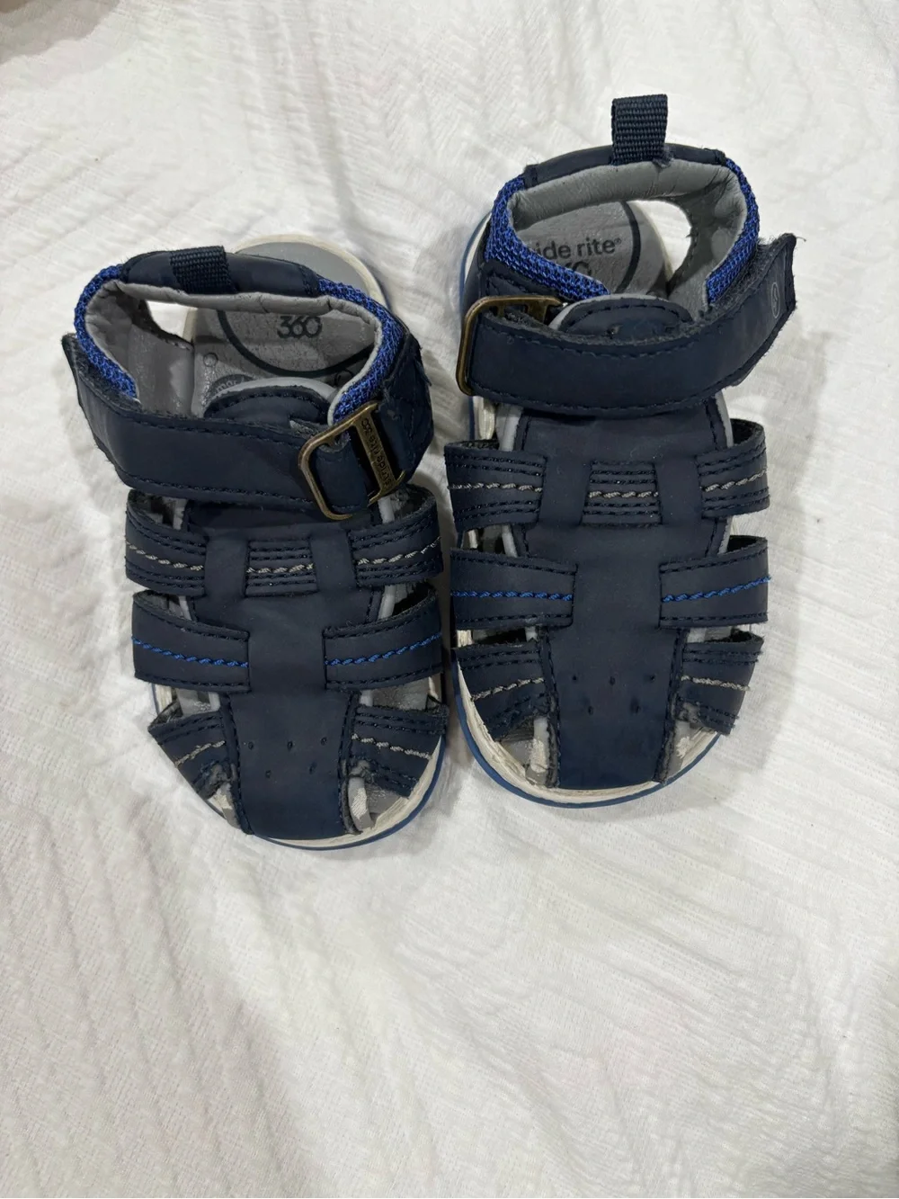 Stride Rite Navy and Blue Toddler Fisherman Sandals